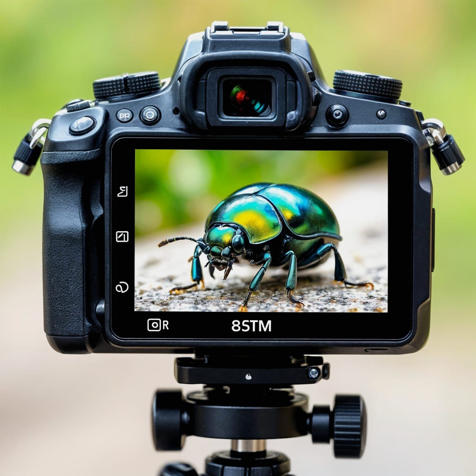 Macro Lens Captures Iridescent Beetle Close-Up