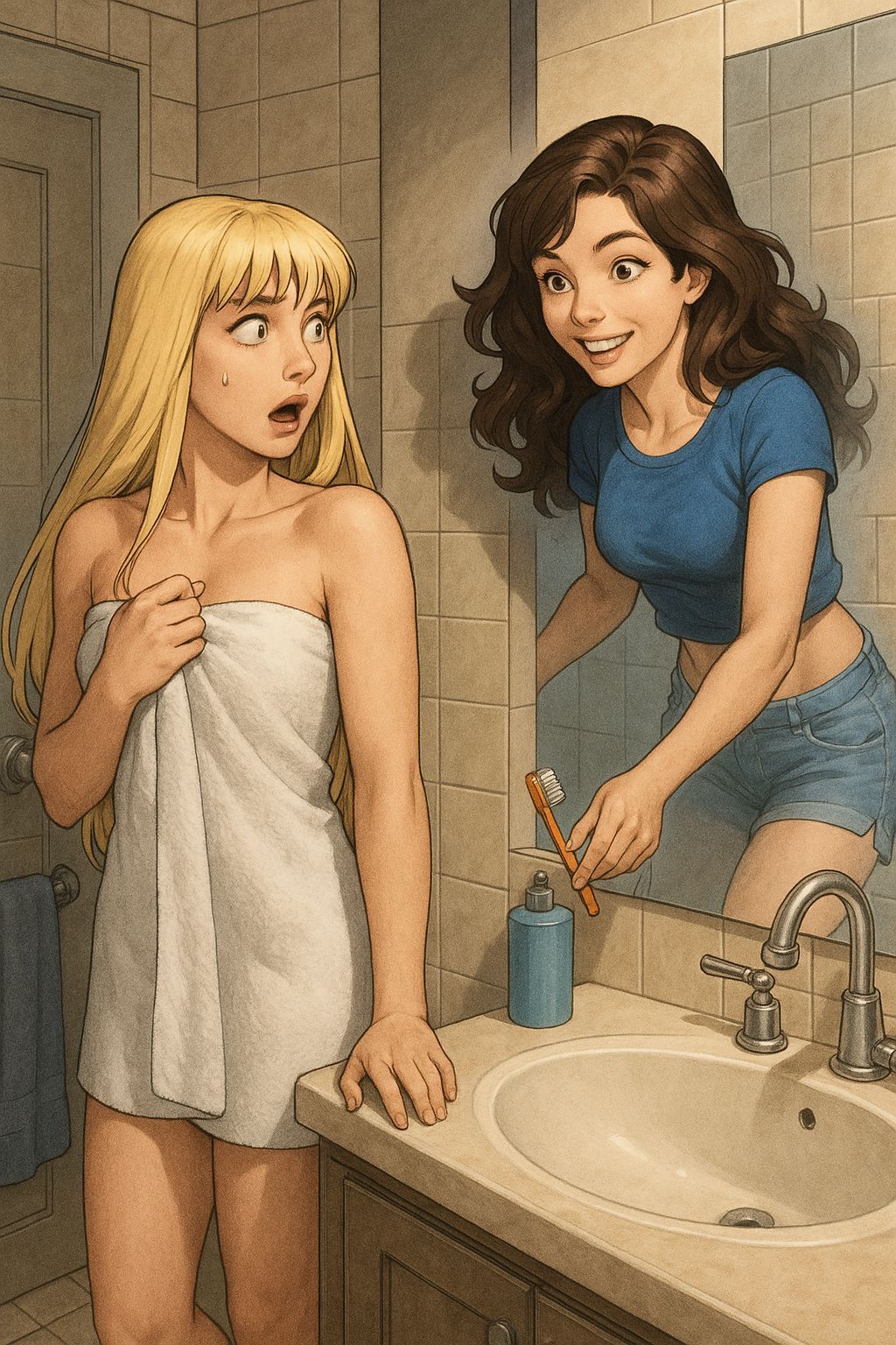 Ghostly Kitty Pryde Appears in Bathroom