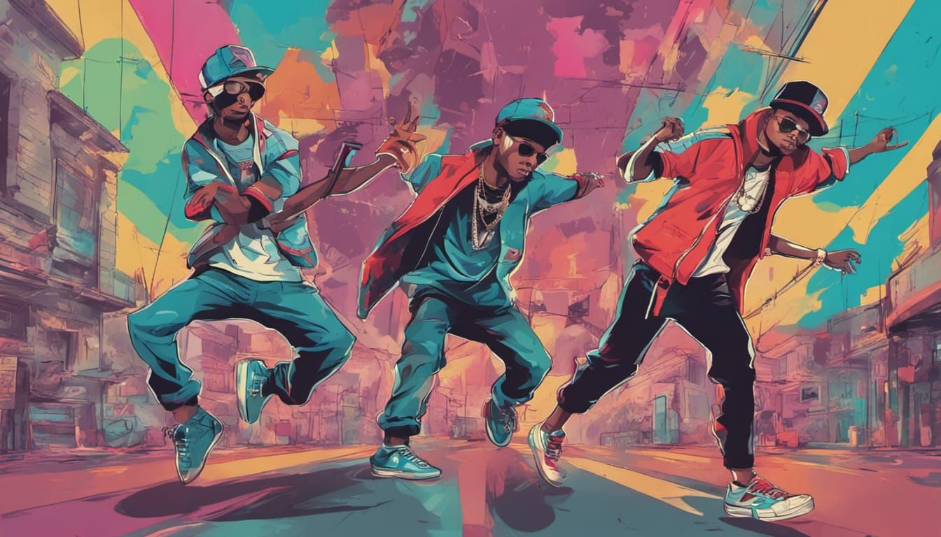 Energetic Hip-Hop Dance on Colorful City Street