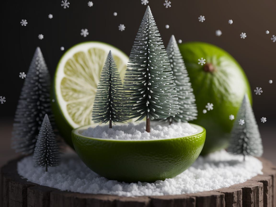 Surreal Lime Scene in a Dark Fantasy Setting