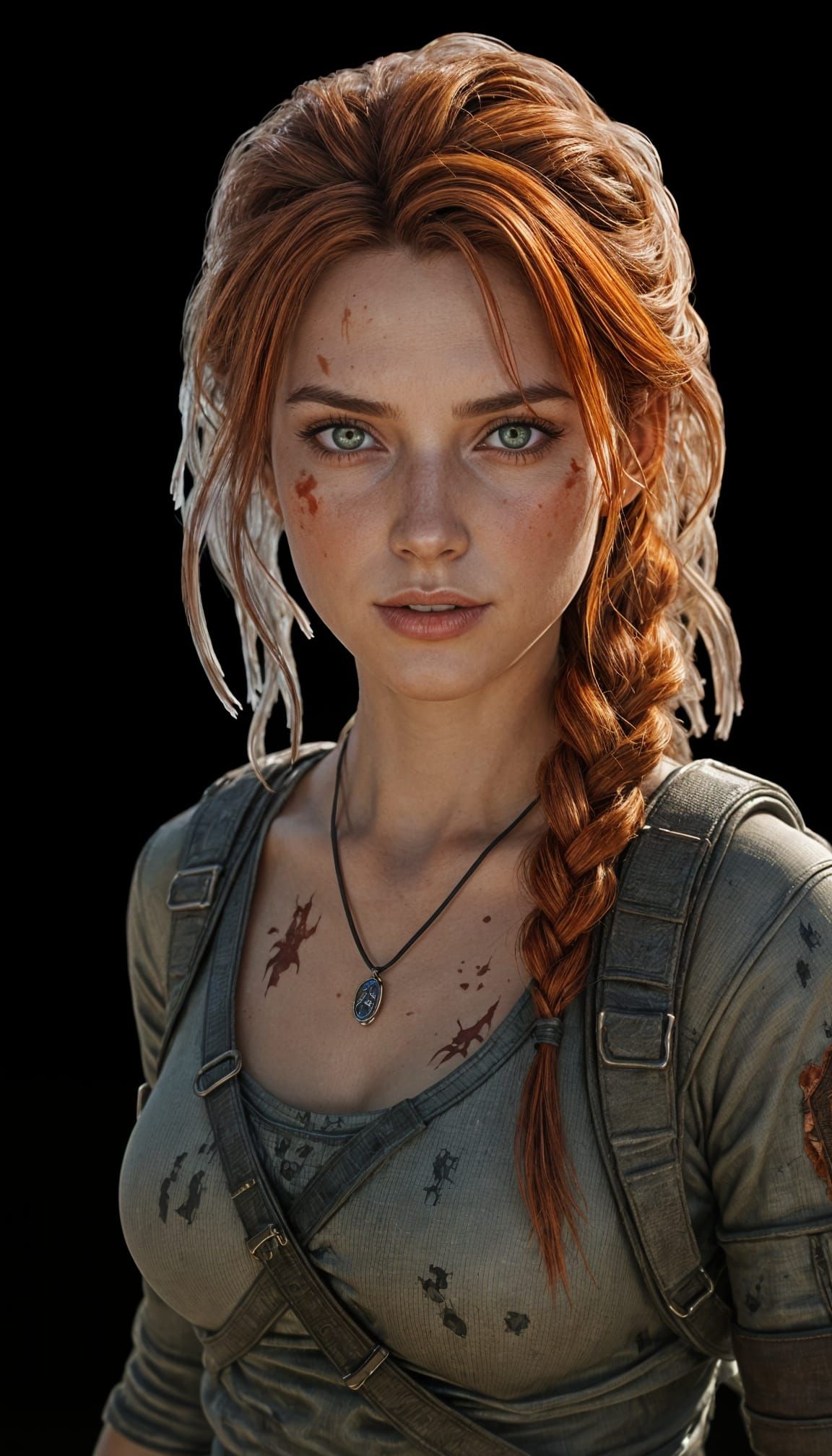 Apocalyptic Survivor: Woman in Cinematic 3D Game Style