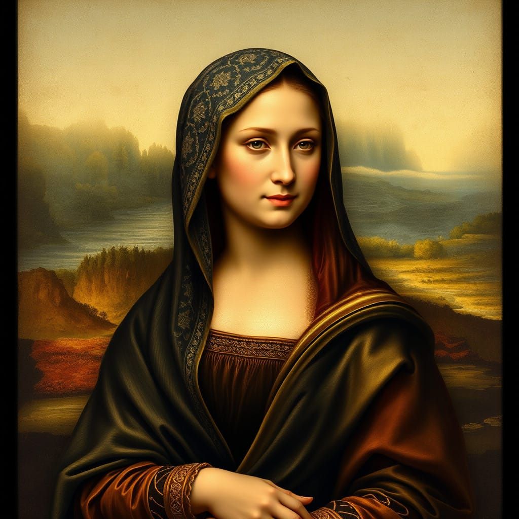 Renaissance Woman in Golden Hues