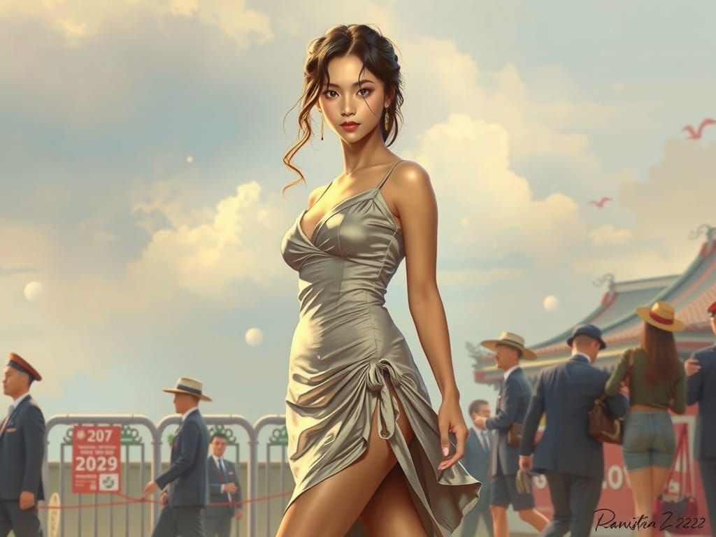 Chinese Woman in Hyperrealistic Ethereal Style