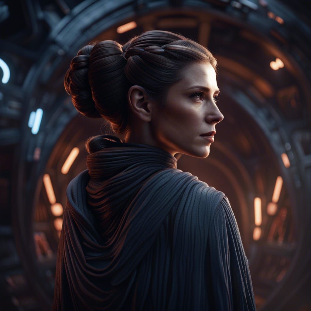 Star Wars Leia Detailed Matte Painting