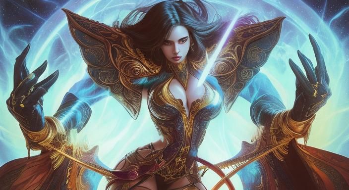 Vampire Assassin in Dark Fantasy Landscape