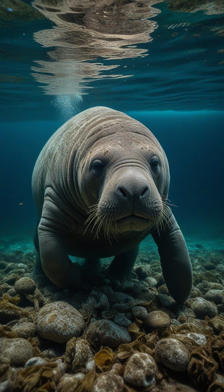 Florida Manatee in Underwater Marvel, Gulf of Mexico