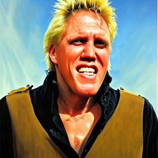 Disturbing Oil Painting of an Evil Baby