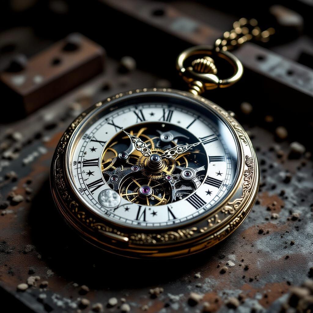 Celestial Pocket Watch Sticker Logo