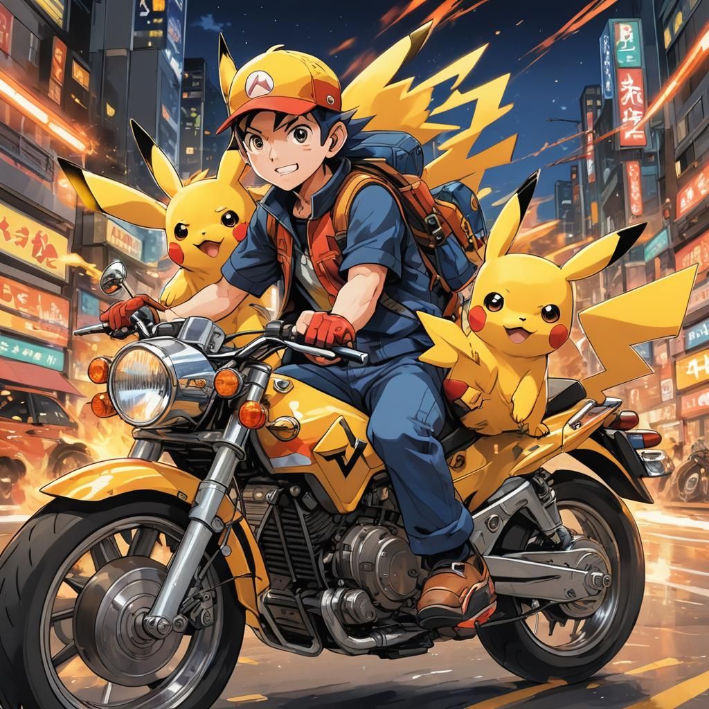 Pokemon Ash Ketchum with pikachu and a ditto that finally le...