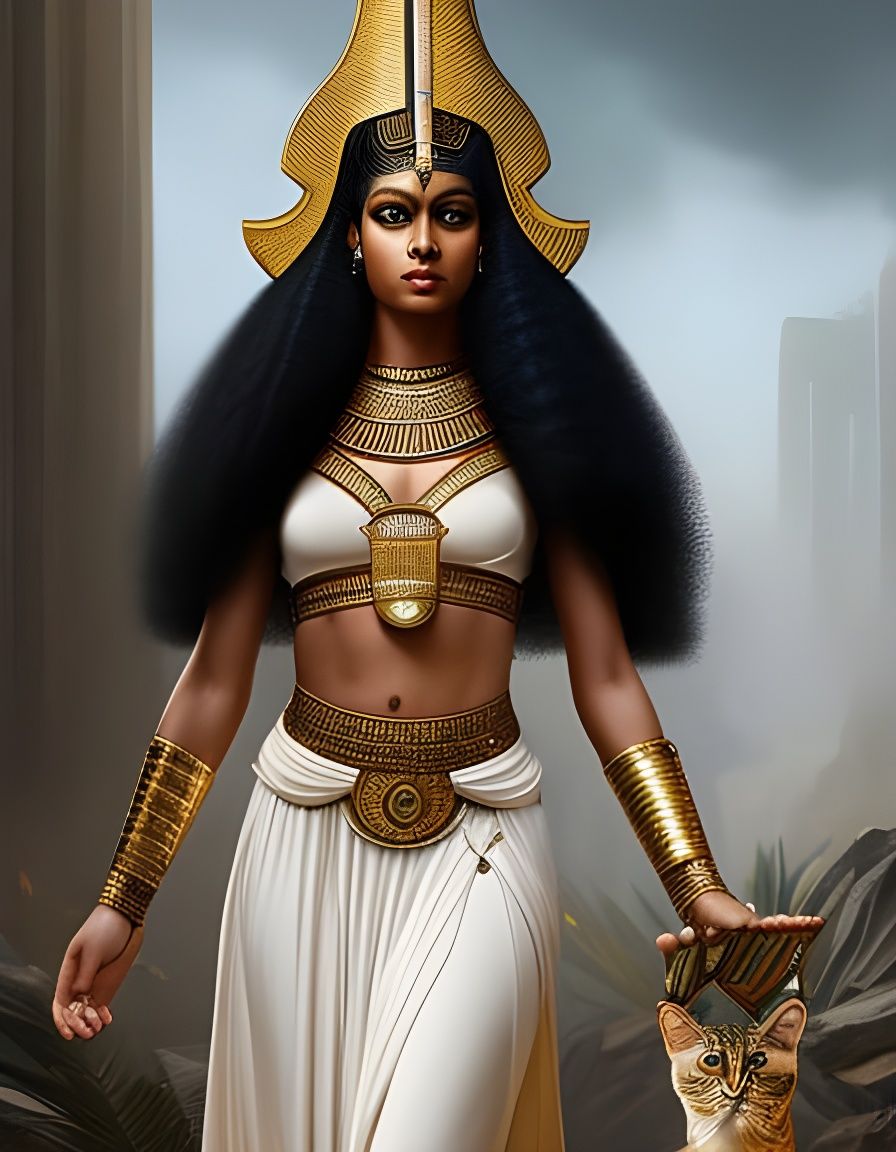 Magnificent Egyptian Cat Goddess Bastet in Unreal Engine 5