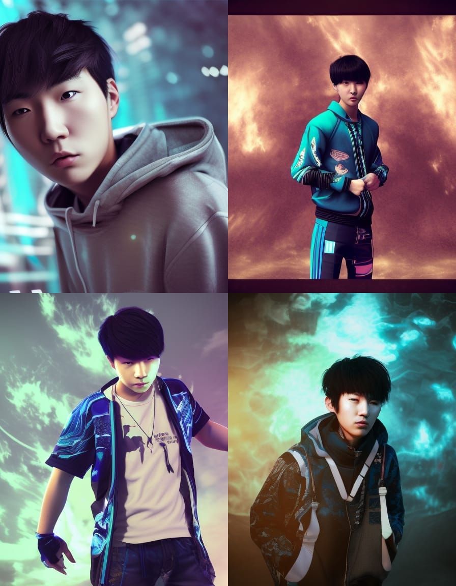 A teenage korean boy