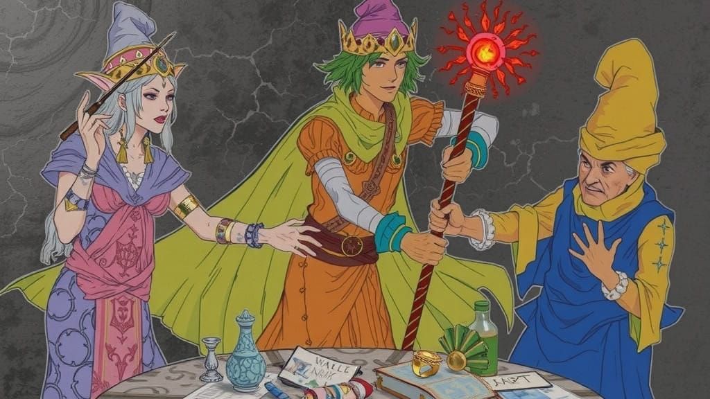 Eldritch Wizards Engage in Epic Magic Staff Duel