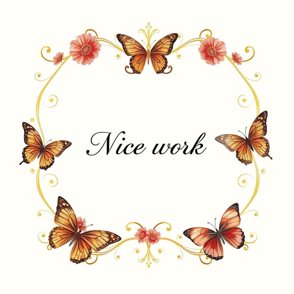 Composition Book Blank Page Spread with Whimsical Border