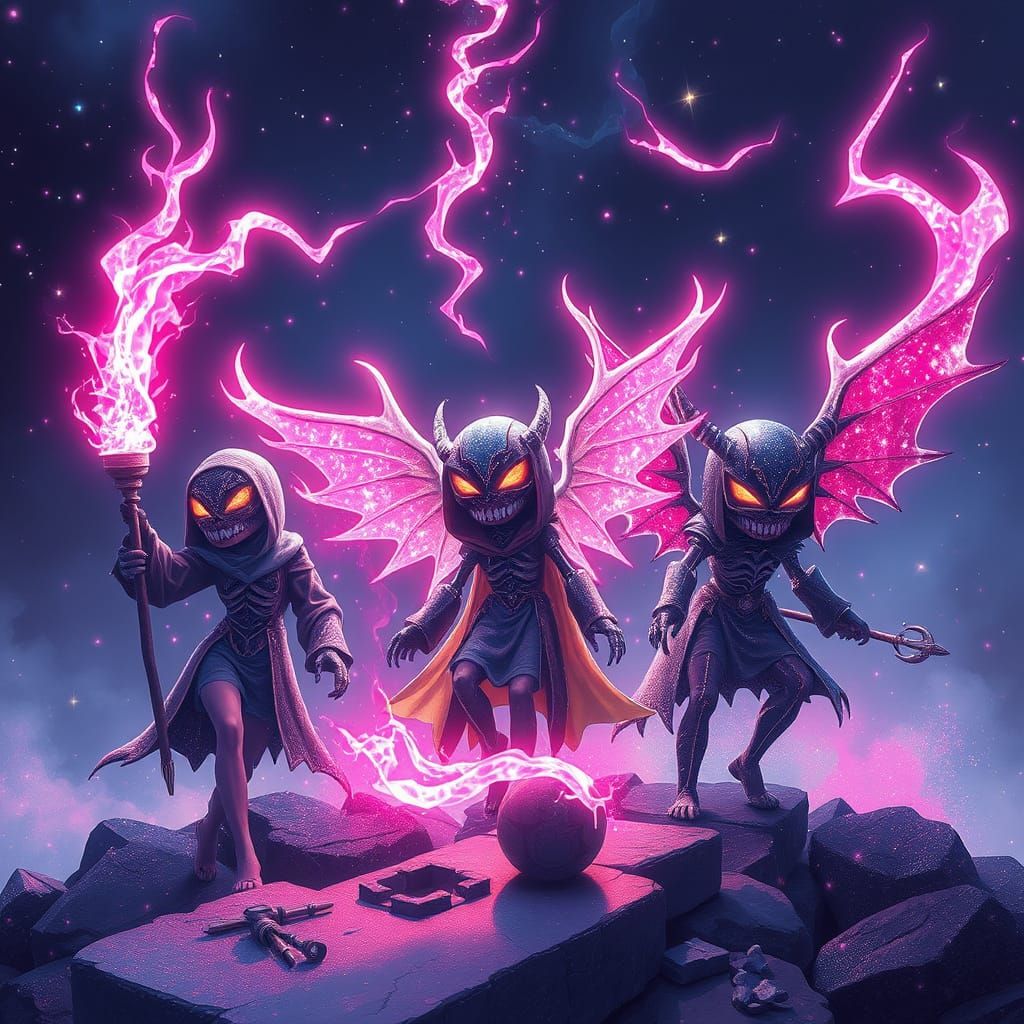 Glittering K-Pop Wisps: Deathly Aesthetic