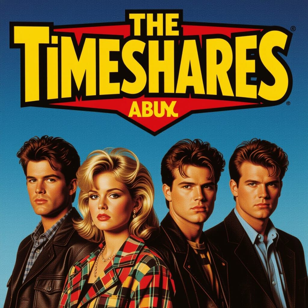 1990s Postpunk Album Cover for The Timeshares