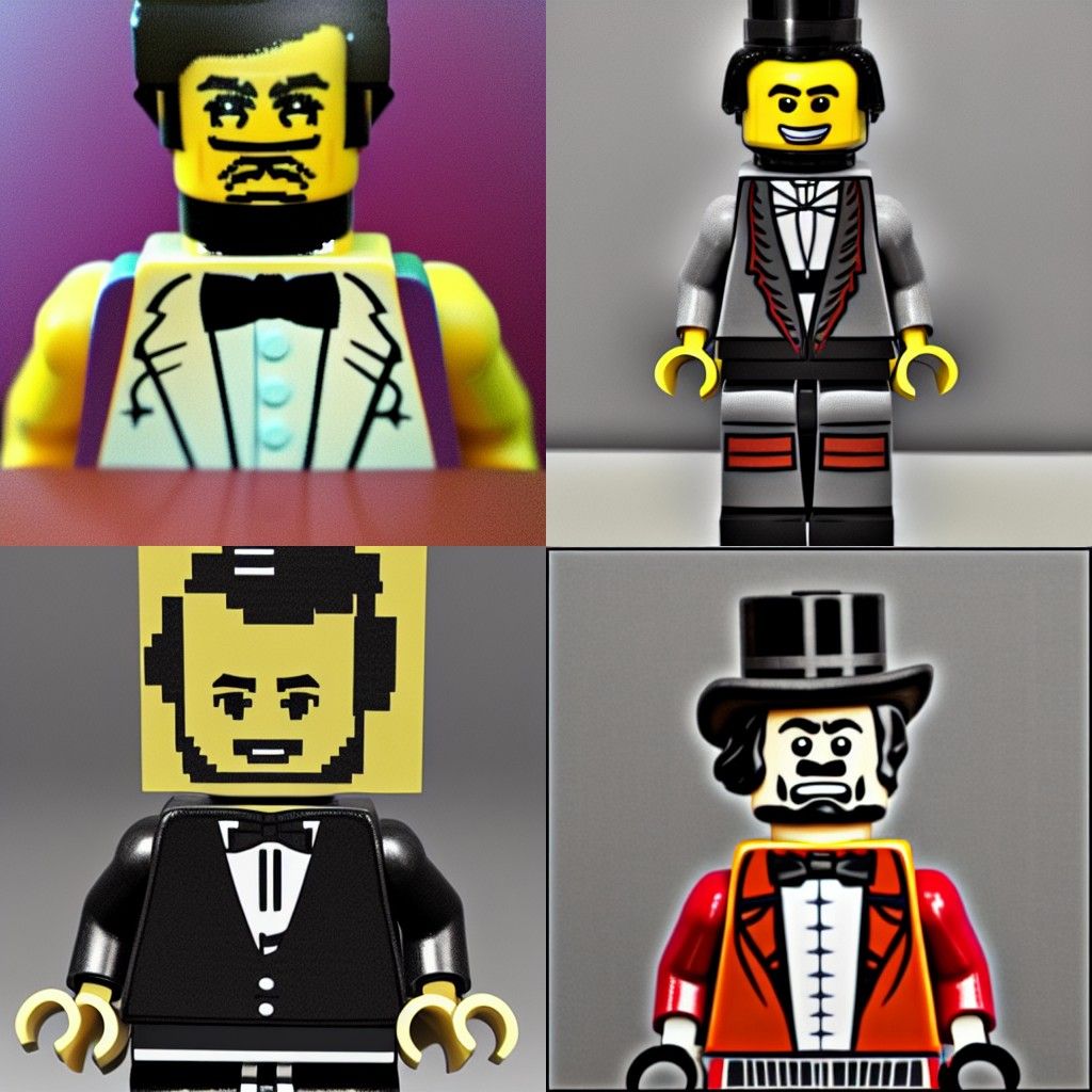 Lego Abraham Lincoln Portrait