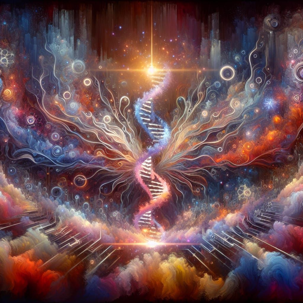Evolving DNA: A Fantasy Concept Art Masterpiece