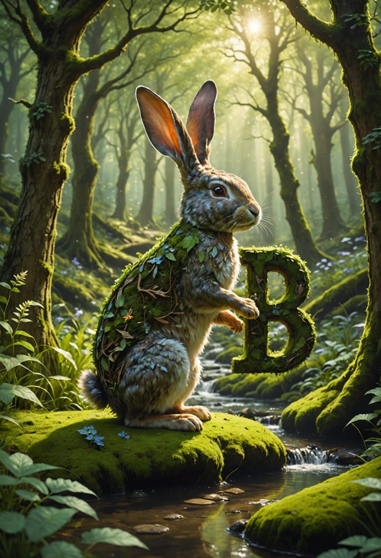 Ethereal Rabbit B in Magical Forest