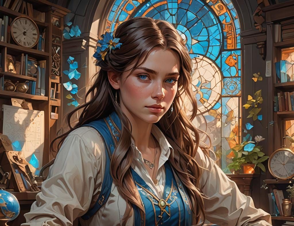 Tutoring Session Portrait in Hyperdetailed Digital Art