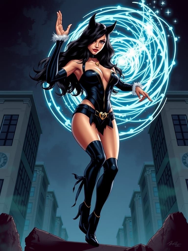 Zatanna Conjures Magic in Ominous Cityscape