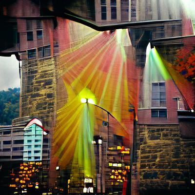 Colourful Film Noir Pittsburgh in October