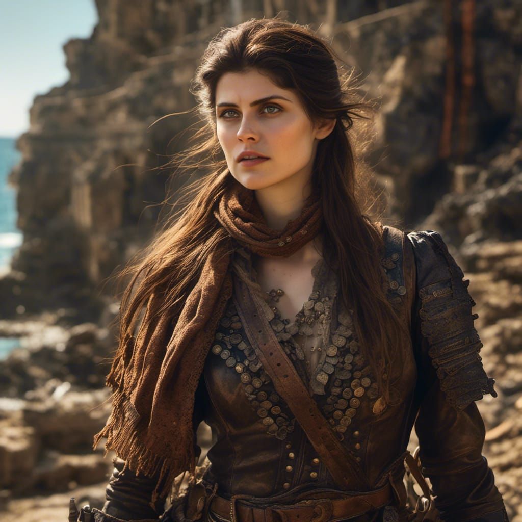 Alexandra Daddario as Pirate Treasure Guardian