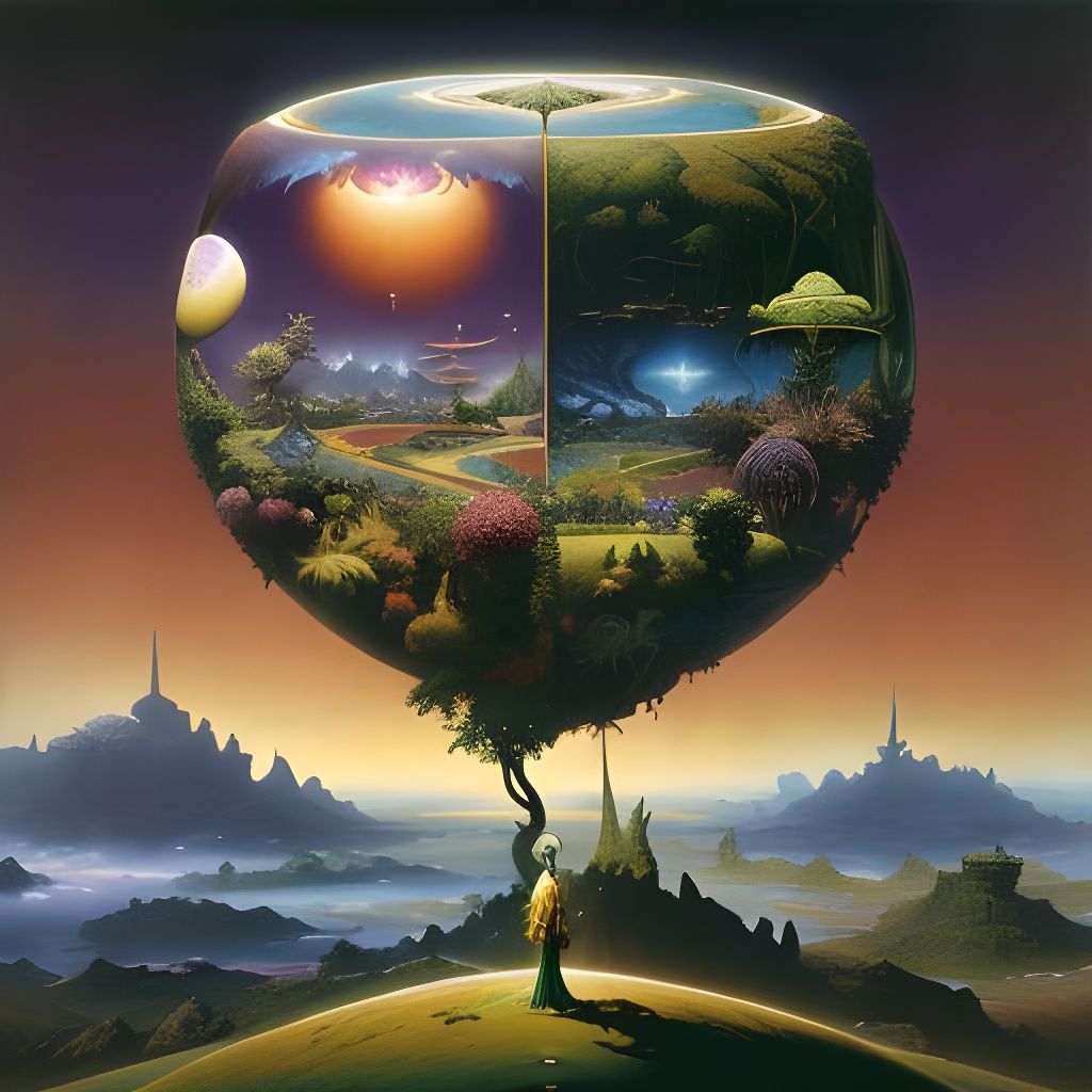 Surreal Landscape with Upside-Down Gravity