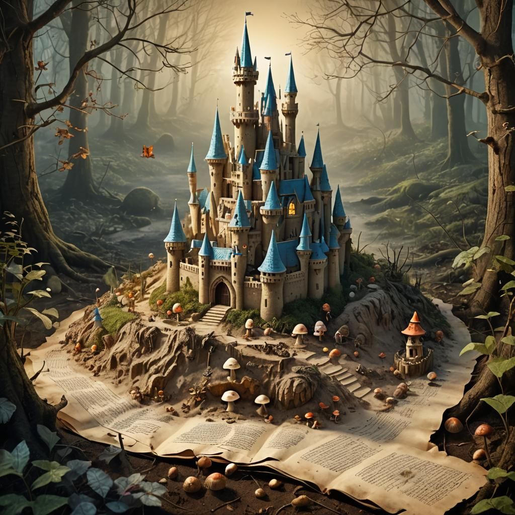 Squirrel Sandcastle Fantasy Concept Art