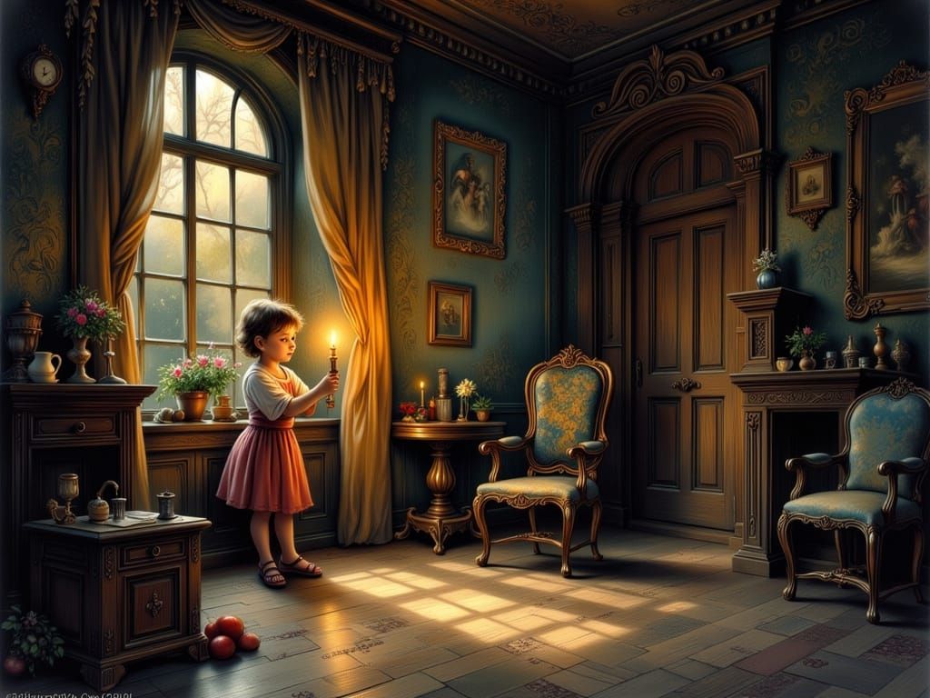 A curious little girl