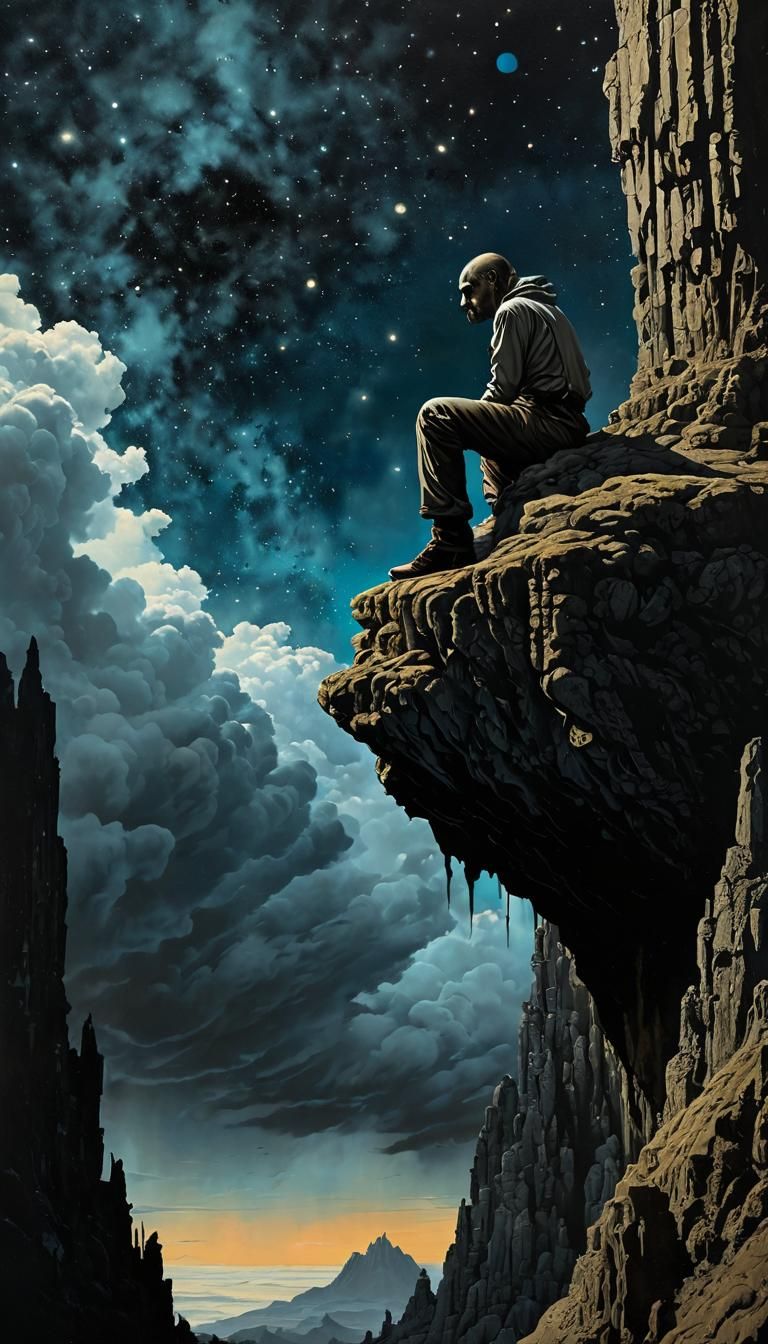 Ethereal Goddess Contemplates Cosmic Horror in Imperial Colo...