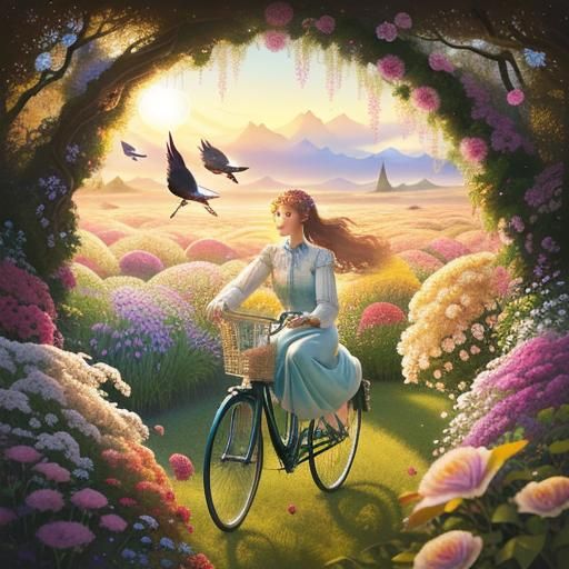 Fairy on a bicycle