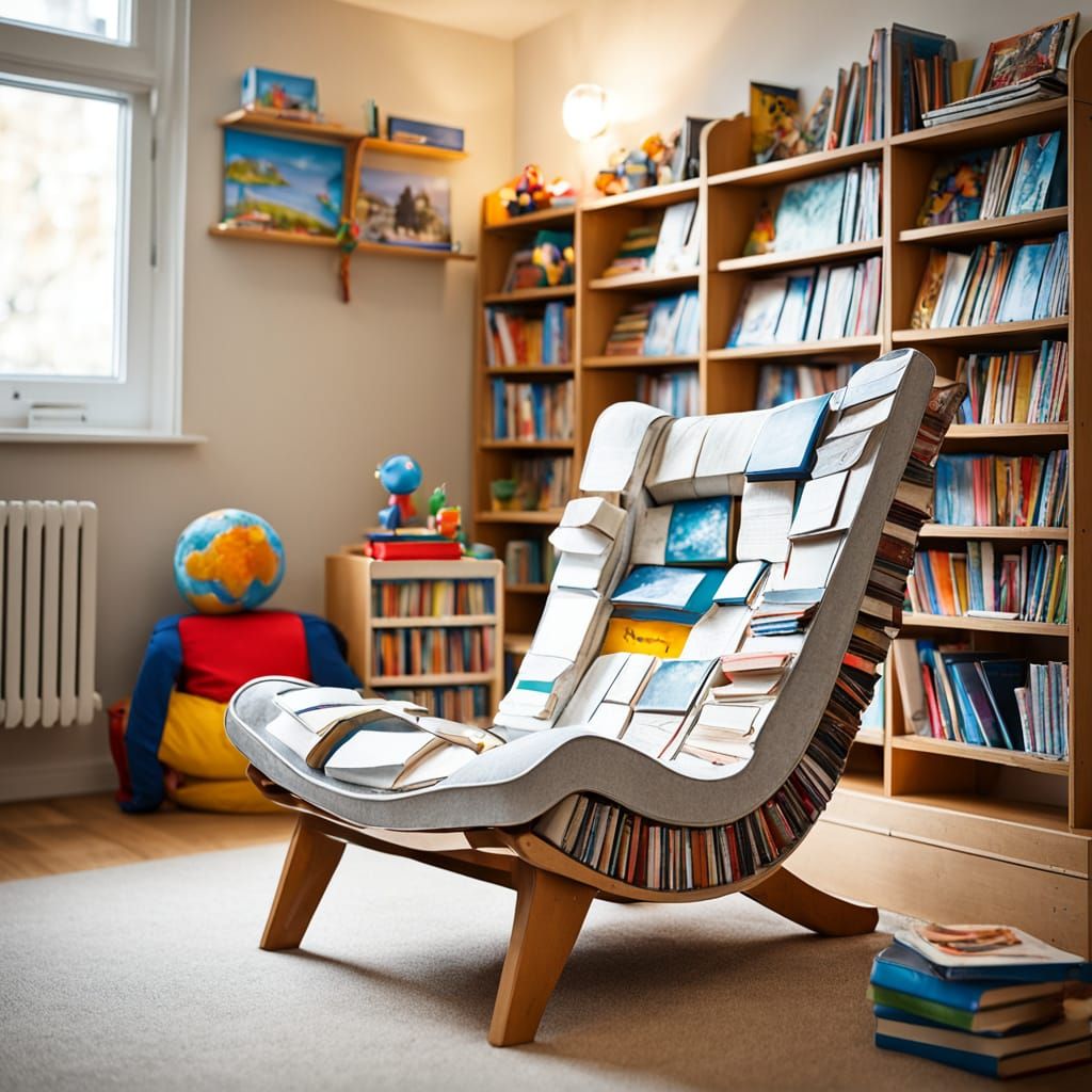 Cozy Bookworm's Haven in a Child's Bedroom
