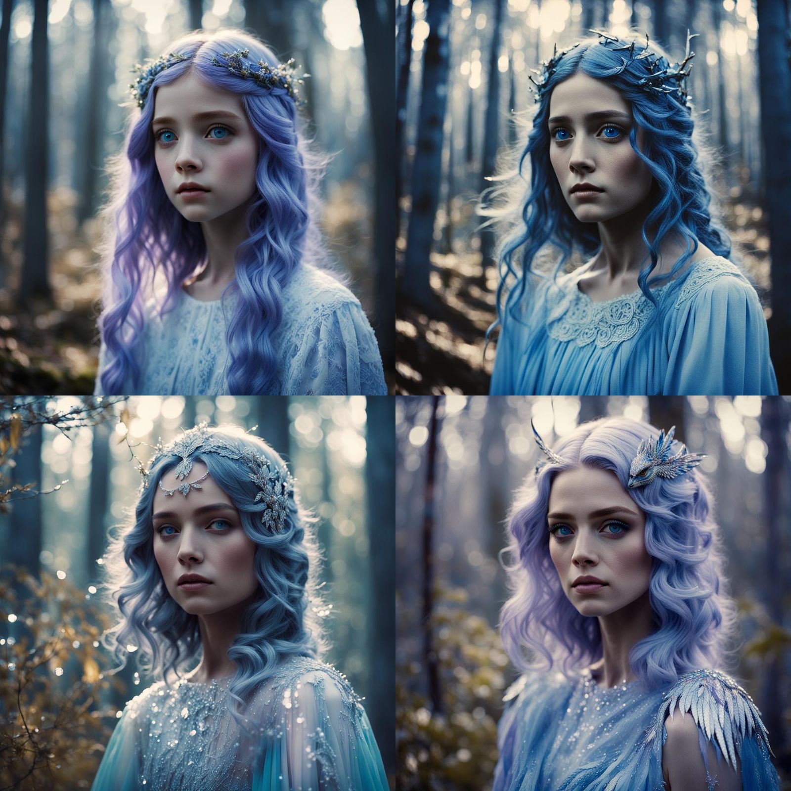 Enchanting Fairy Reaching for Firefly in Magic Forest