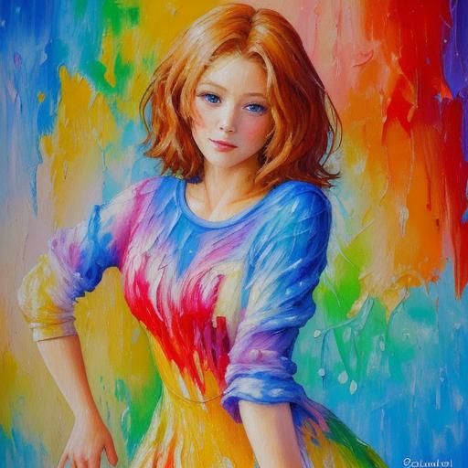 Heart on Sleeve: Neo-Impressionist Oil Painting