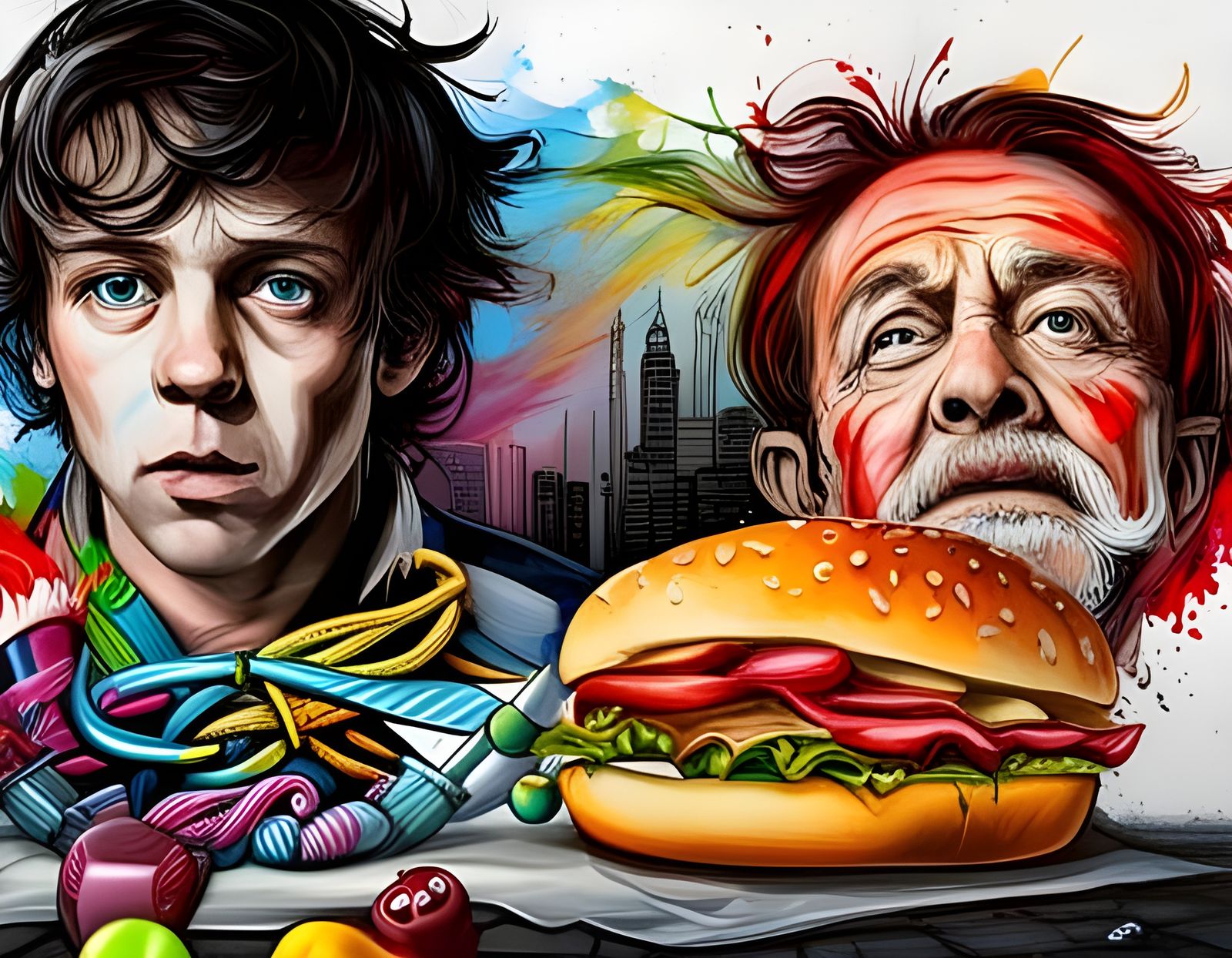 Candy Beggar's Cup in Comic Book Style