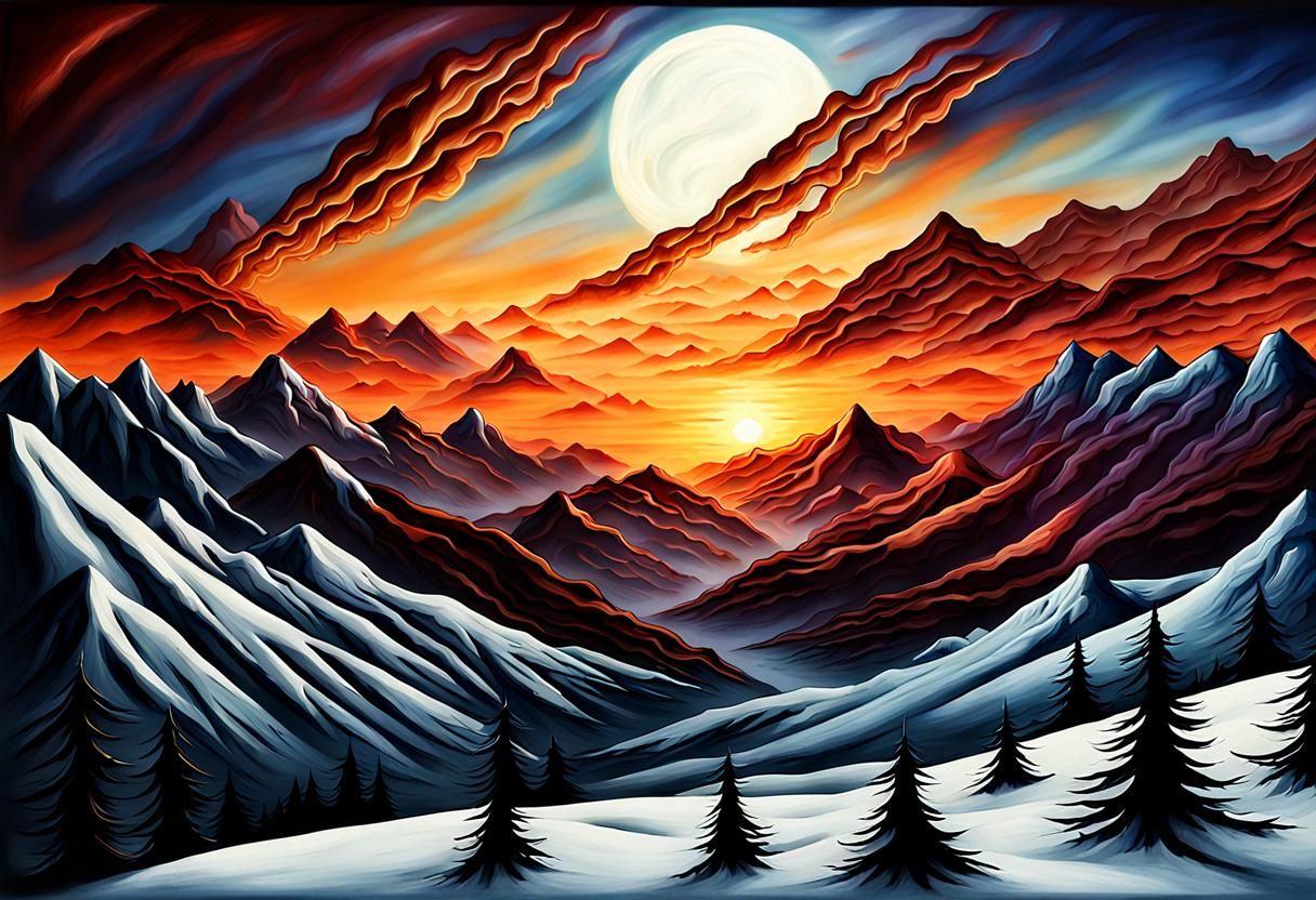 Sunrise over the mountains