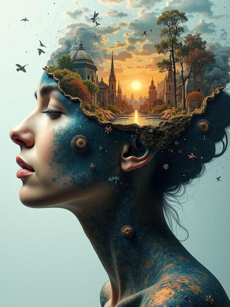 Surreal Mindscape: A Woman's Inner World