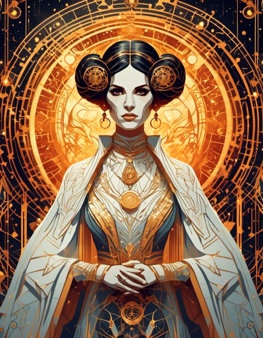 Princess Leia Portrait with Custom LoRA