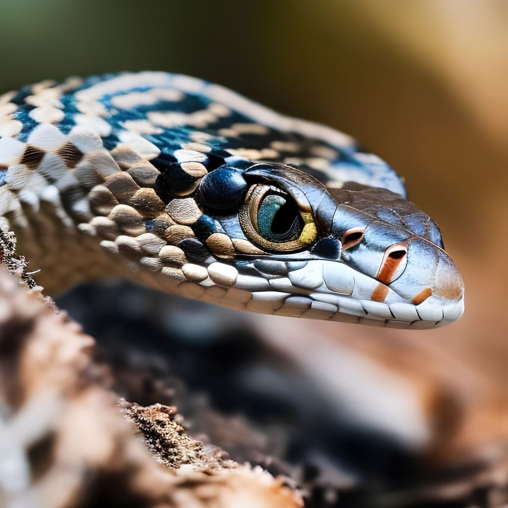 Hyperrealistic Eastern Brown Snake Portrait in Post-Apocalyp...