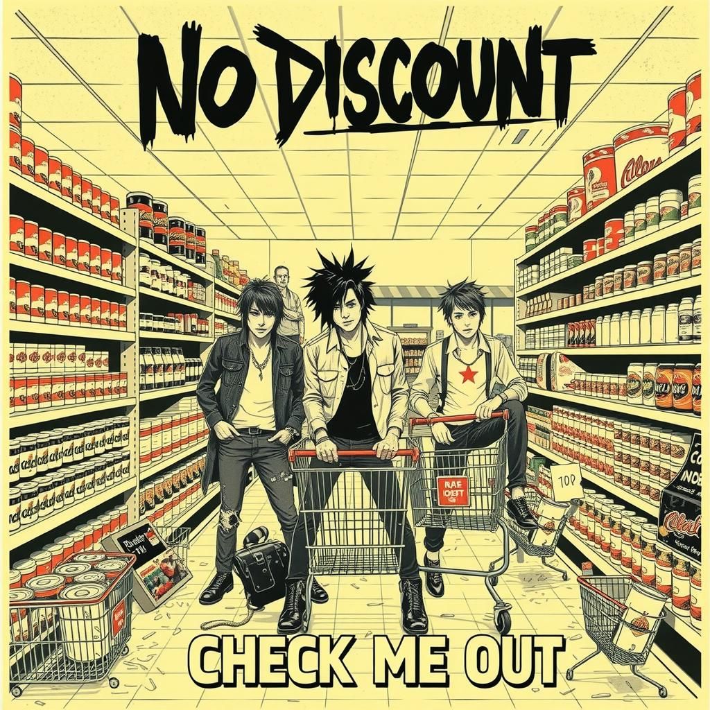 Punk Band Album Cover in 1980s Style