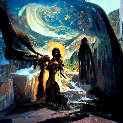 Myliayar, Mother of Spirits, in Fantasy Oil Painting