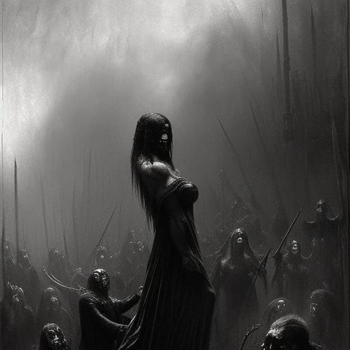 Black Metal Corpsepaint in Horror Style