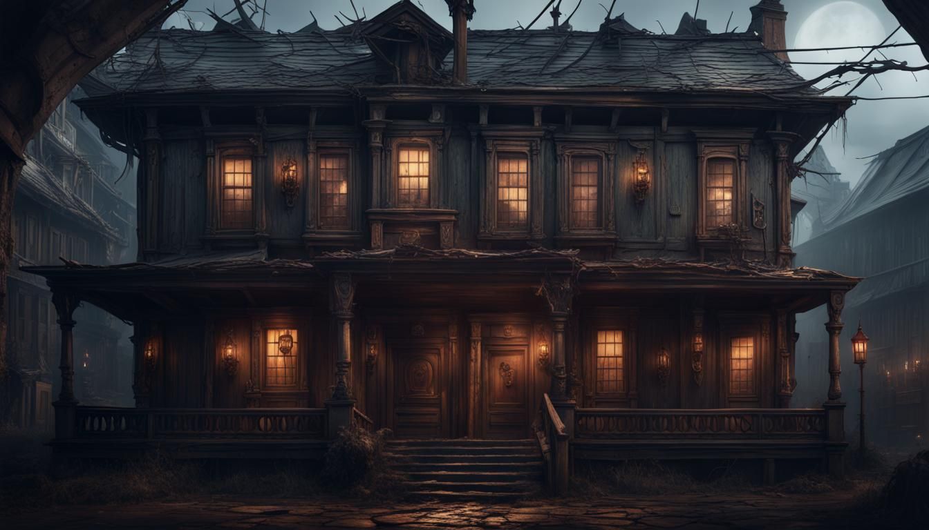 Menacing Boarding House: Fantasy Concept Art