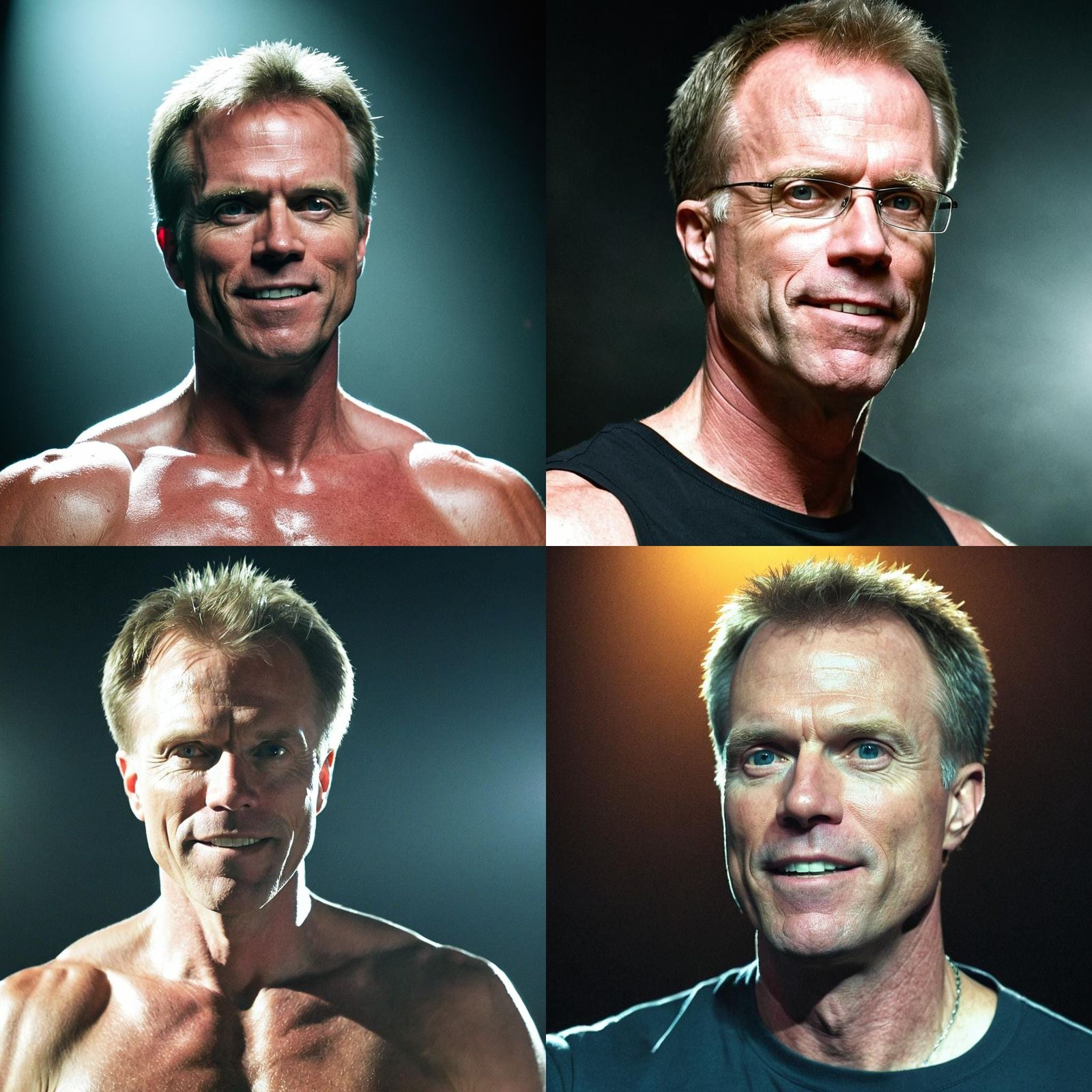 Young Male Fitness Model Posing on Stage