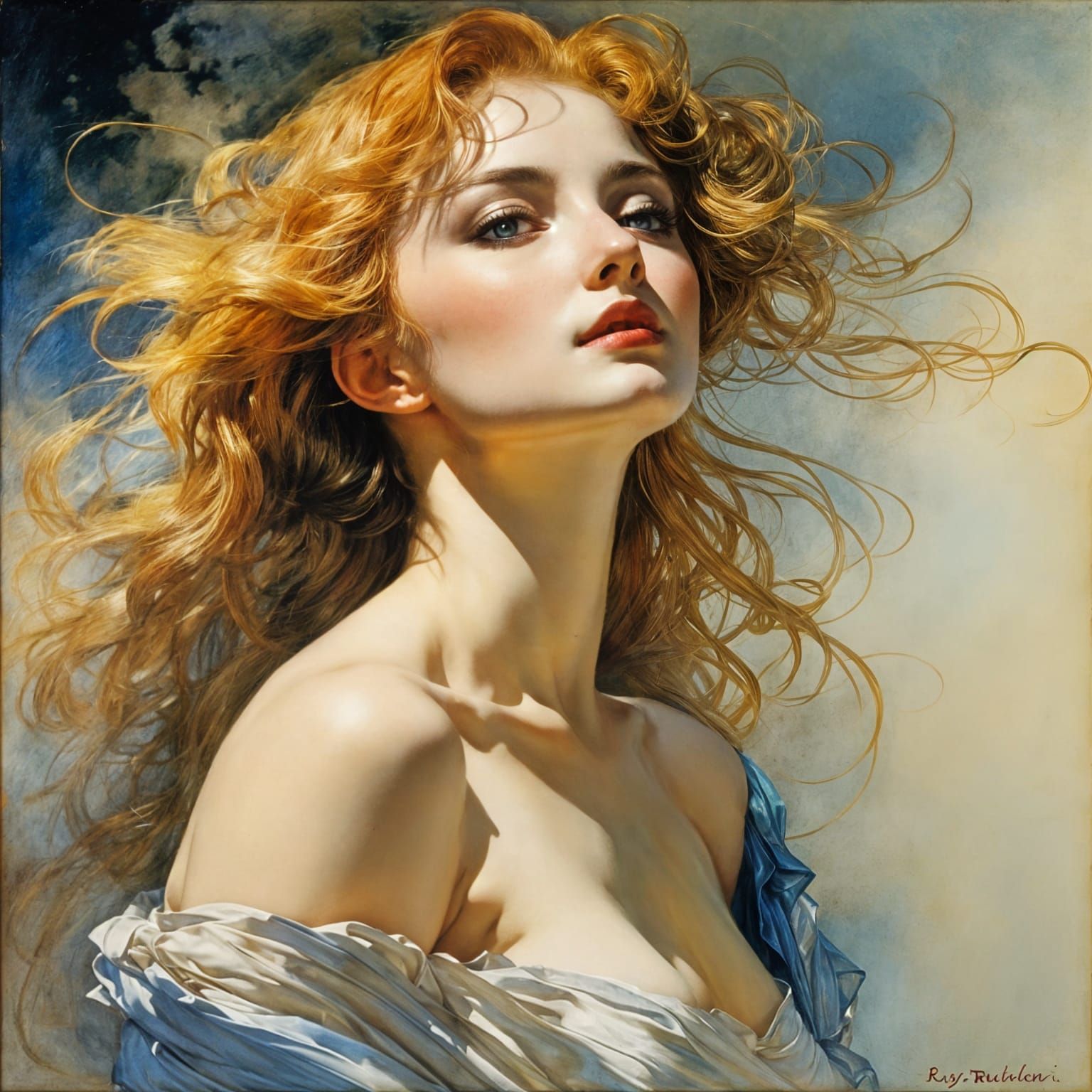 Temptation in Skimpy Colors, a Rubens-Inspired Vision