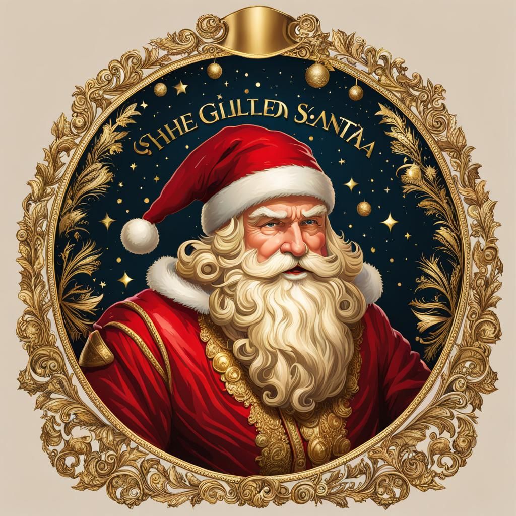 The Gilded Santa Claus AI Image