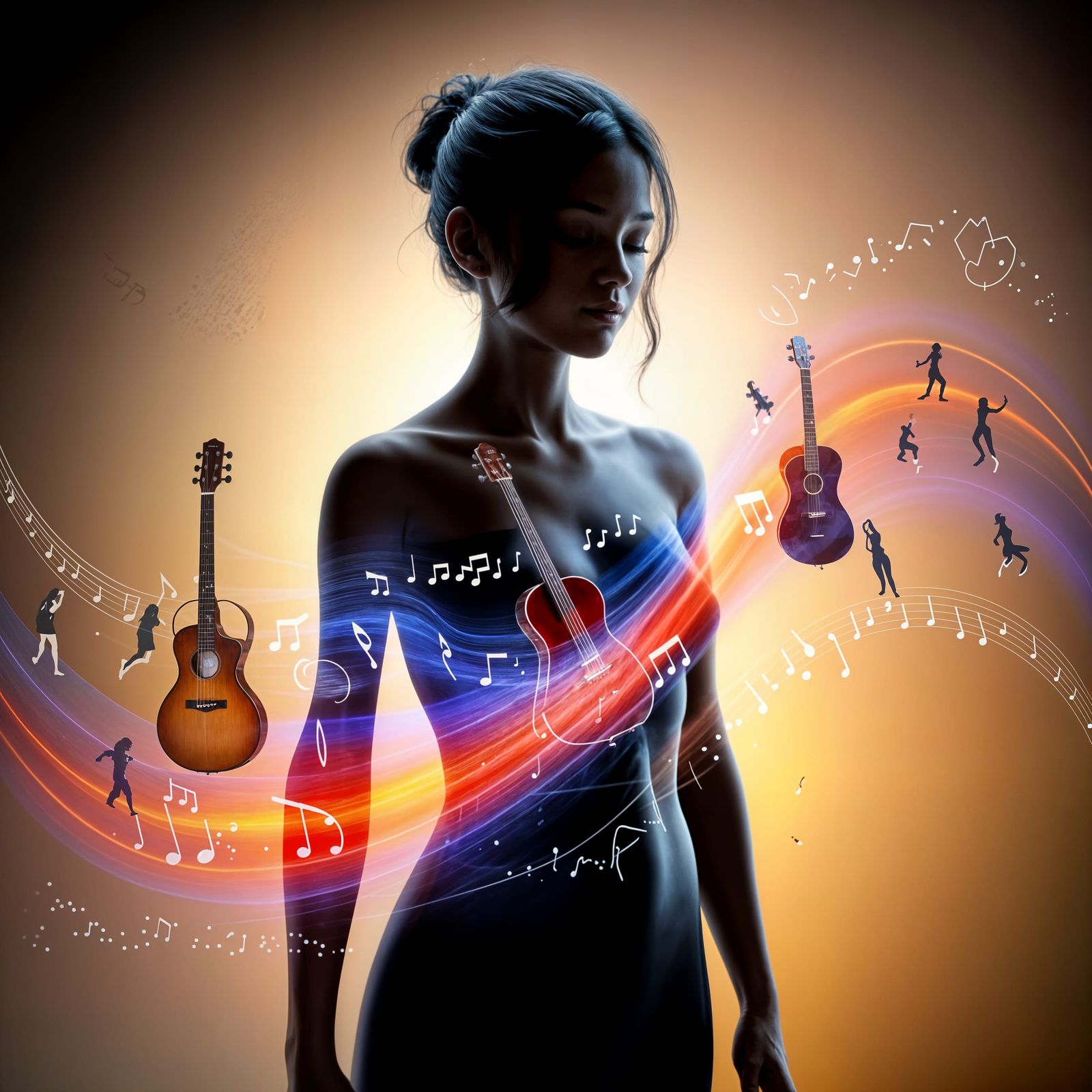 Surreal Woman Unveils Inner Musical Universe