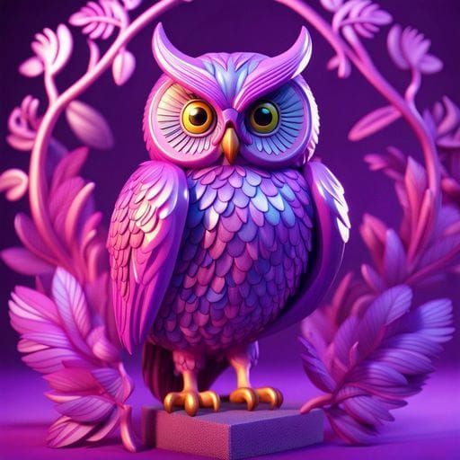 Purple owl