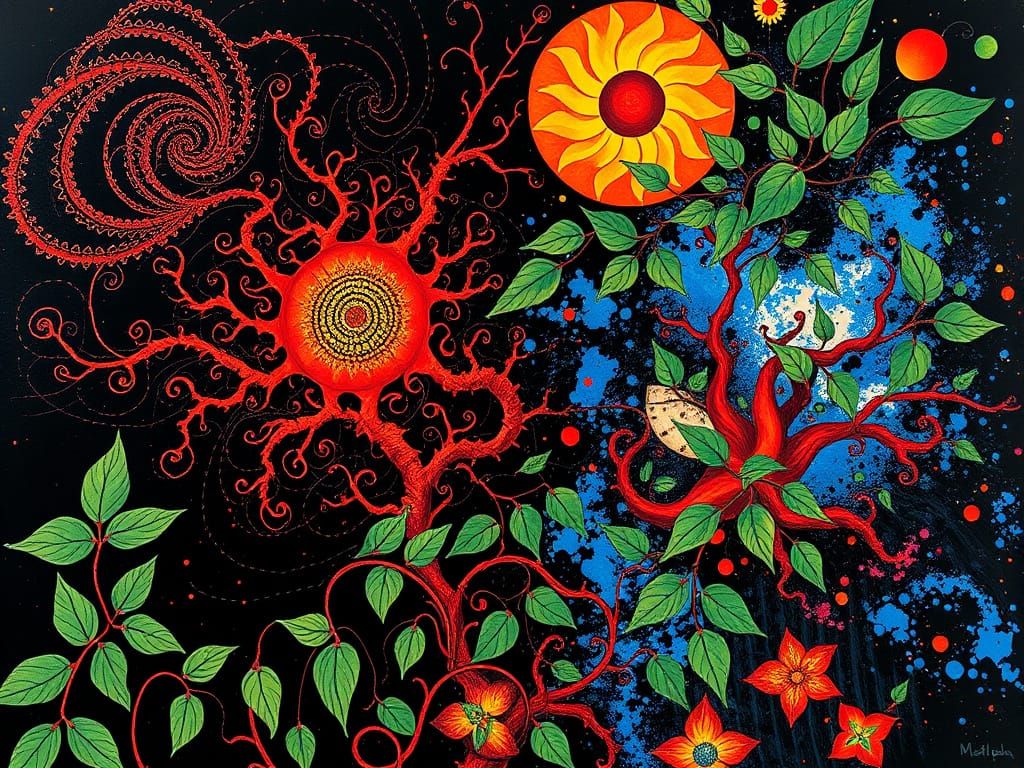 Mesmerizing Abstract Art in Op-Art Style