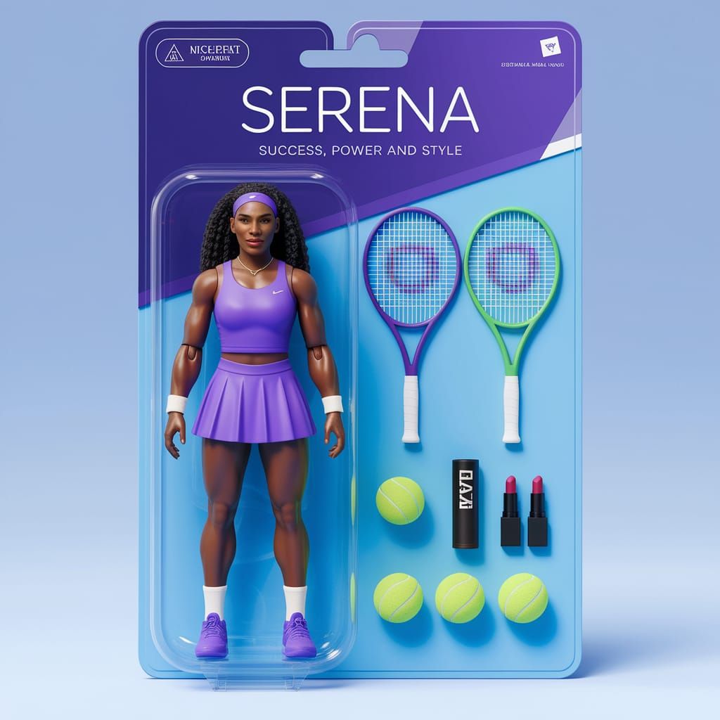 Serena Williams Tennis Action Figure